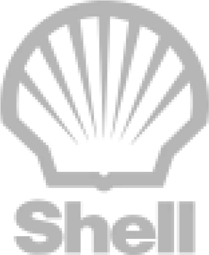 Shell Logo Blackand White PNG Image