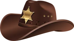 Sheriff Cowboy Hat Illustration PNG Image