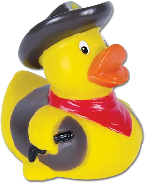 Sheriff Rubber Duck Toy.png PNG Image