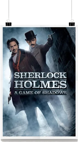 Sherlock Holmes Gameof Shadows Movie Poster PNG Image