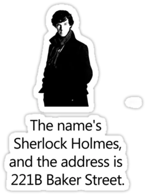 Sherlock Holmes Quote221 B Baker Street PNG Image