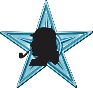 Sherlock Holmes Silhouette Star PNG Image