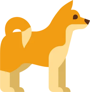 Shiba Inu Cartoon Illustration PNG Image