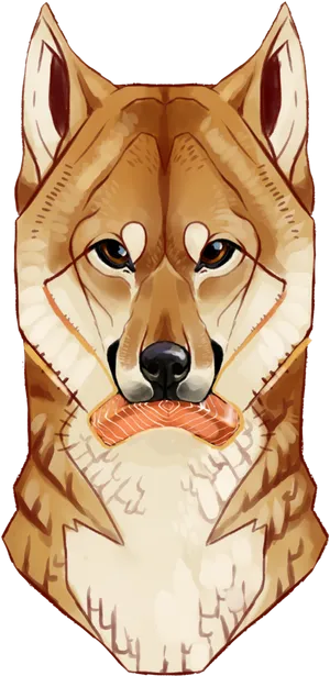 Shiba Inu Illustration PNG Image