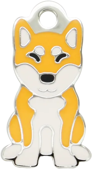 Shiba Inu Keychain Design PNG Image