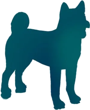 Shiba Inu Silhouette Graphic PNG Image