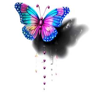 Shimmering 3d Butterfly Picture Png Kyo PNG Image