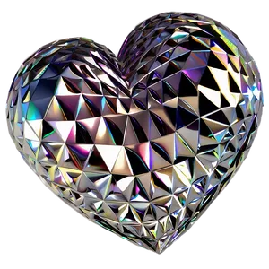 Shimmering Diamond Heart Design Png 06262024 PNG Image