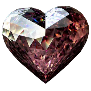 Shimmering Diamond Heart Design Png Hfg PNG Image