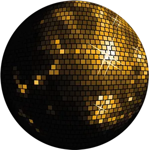 Shimmering Disco Ball Illustration PNG Image