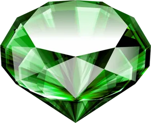 Shimmering Emerald Gemstone.png PNG Image