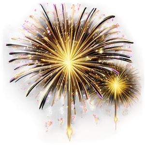 Shimmering Gold Fireworks Png Wdw96 PNG Image