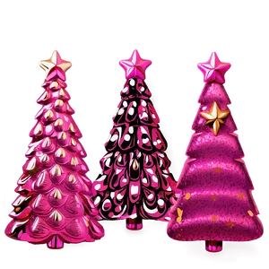 Shimmering Pink Christmas Tree Png 06122024 PNG Image