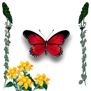 Shimmering Red Butterfly Png 54 PNG Image