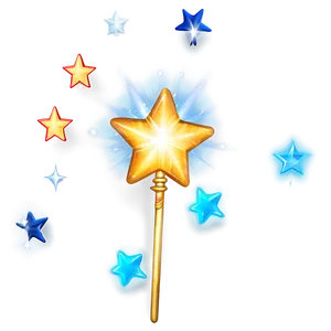 Shimmering Star Wand Png Rki PNG Image