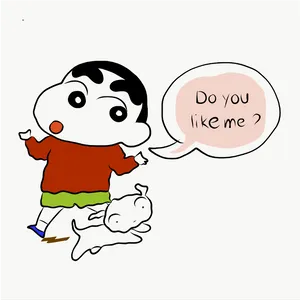 Shin Chan Asking Question PNG Image