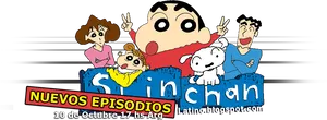 Shin Chan Familyand Pets Promotional Banner PNG Image