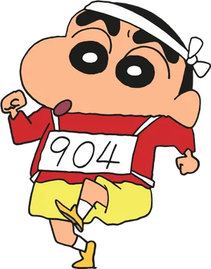 Shin Chan Runner Cartoon PNG Image