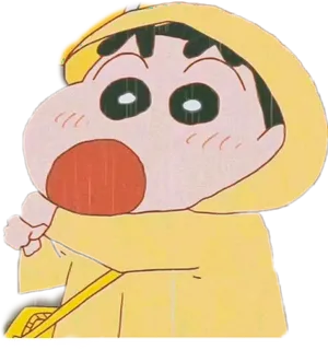 Shin Chan Yellow Raincoat PNG Image