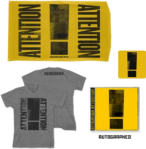 Shinedown Attention Merchandise Collection PNG Image