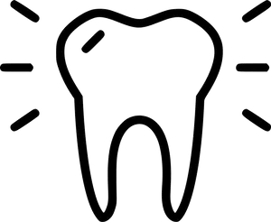 Shining Tooth Outline Icon PNG Image