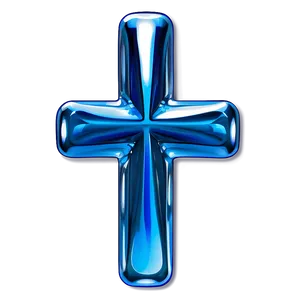 Shiny Blue Cross Symbol Png Xks40 PNG Image