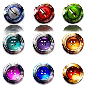 Shiny Buttons Collection Png 70 PNG Image