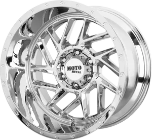 Shiny Chrome Wheel Rim PNG Image