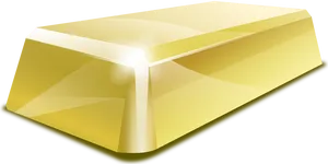 Shiny Gold Bar Illustration PNG Image