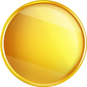 Shiny Gold Coin Graphic PNG Image