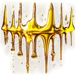 Shiny Gold Glitter Drip Effect Png Heb3 PNG Image