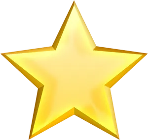 Shiny Gold Star Graphic PNG Image