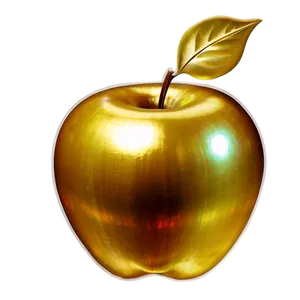 Shiny Golden Apple Graphic Png Shh PNG Image