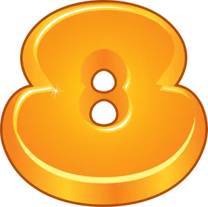 Shiny Number8 Illustration PNG Image