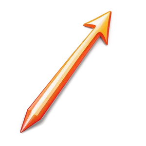 Shiny Orange Arrow Pointer Png Gho23 PNG Image