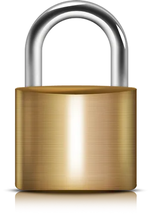 Shiny Padlock Graphic PNG Image