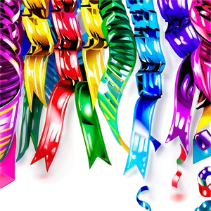 Shiny Party Streamers Png Iid PNG Image