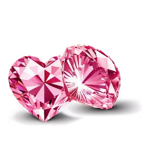 Shiny Pink Diamond Heart Clipart Png 1 PNG Image