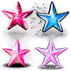 Shiny Pink Stars Png 06122024 PNG Image