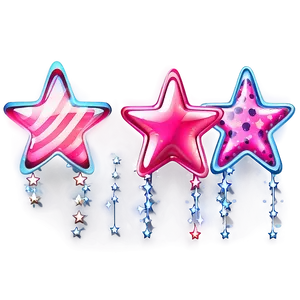 Shiny Pink Stars Png 16 PNG Image