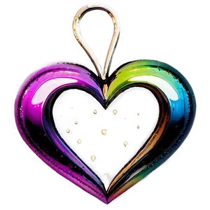 Shiny Rainbow Heart Png Lrc PNG Image