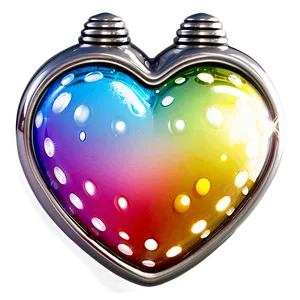 Shiny Rainbow Heart Png Lxf PNG Image