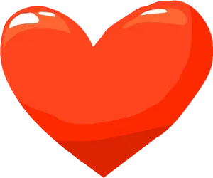 Shiny Red Heart Transparent Background PNG Image