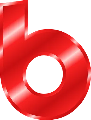 Shiny Red Lowercase B PNG Image