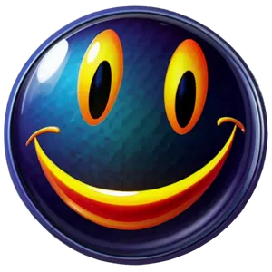 Shiny Smiley Face Sticker Png Qph35 PNG Image