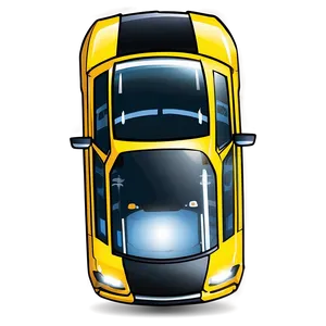 Shiny Yellow Car Clipart Png Lxk96 PNG Image