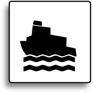 Ship Silhouette Icon PNG Image