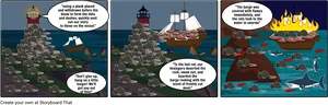 Ship Under Siegeby Rats Comic Strip PNG Image