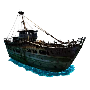 Shipwreck With Marine Life Png Dob62 PNG Image