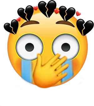 Shocked Emojiwith Handon Face PNG Image